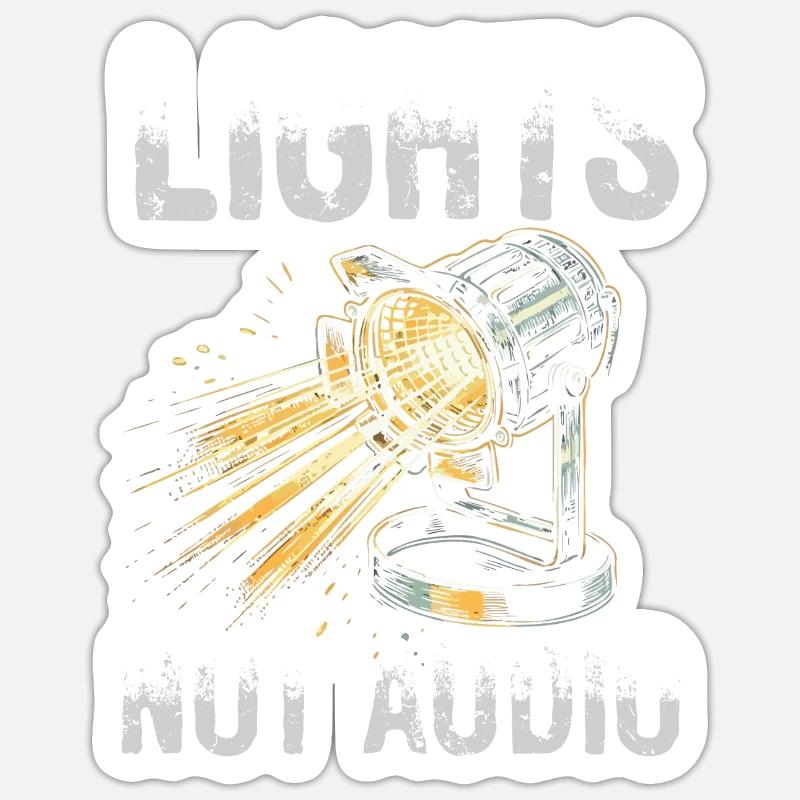 Lighting technician Lighting technician Lighting technology Sticker size S (10 x 10 cm)