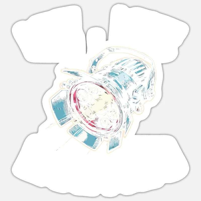 Lichttechniker Beleuchtungstechniker Lichttechnik - Sticker Größe S (10 x 10 cm) - Mattweiß