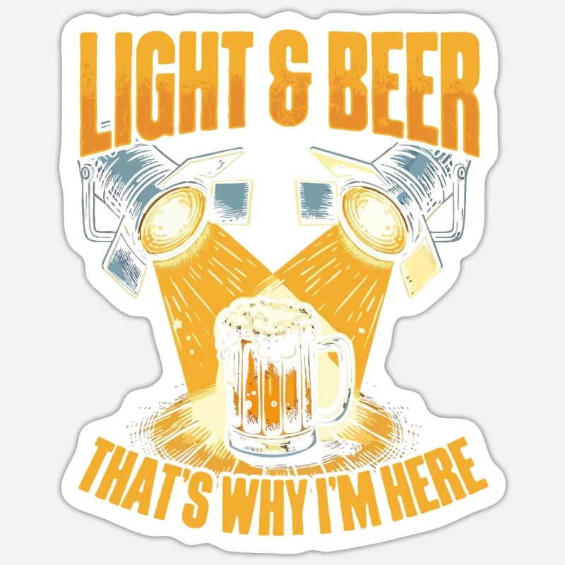 Lichttechniker Beleuchtungstechniker Lichttechnik Sticker Größe S (10 x 10 cm)