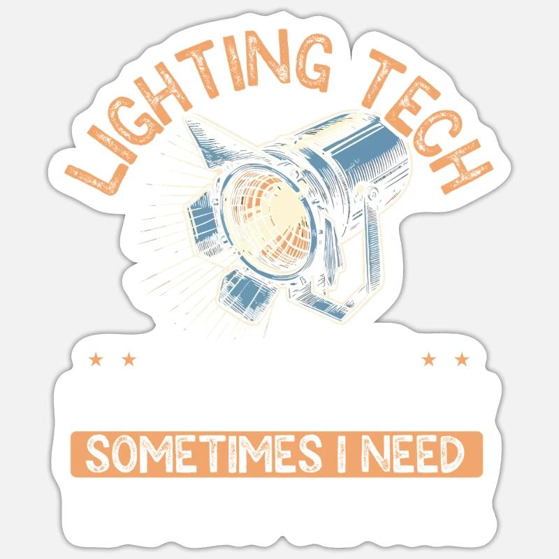 Lighting Technician Lighting Technician Lighting Technology - Sticker size S (10 x 10 cm) - white matte