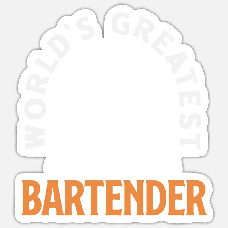 World's Best Bartender Artwork Sticker size S (10 x 10 cm)