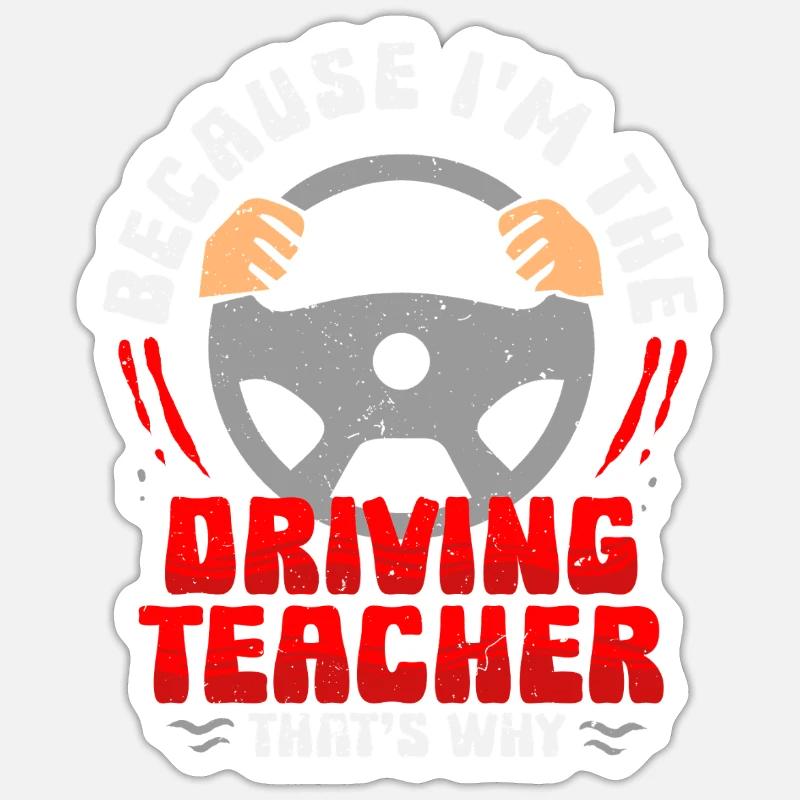 Instructeur de conduite Instructeur d’auto-école Sticker taille S (10 x 10 cm)