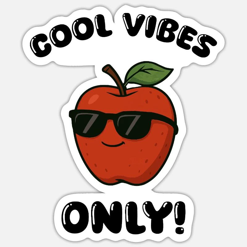 Apple Comic - Sticker size S (10 x 10 cm) - white matte