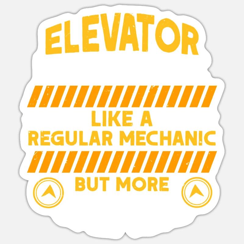 Elevator mechanic Elevator fitter Sticker size S (10 x 10 cm)