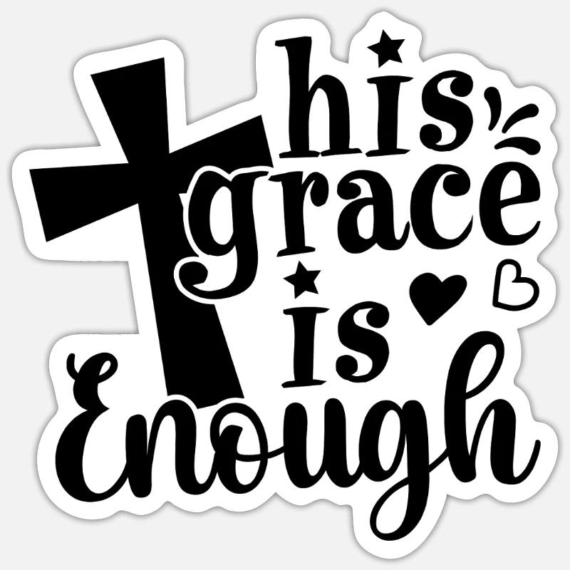 Sa grâce suffit Sticker taille S (10 x 10 cm)