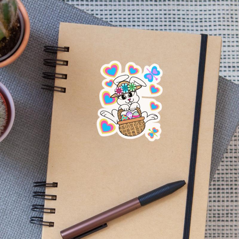 Easter Bunny Easter Bunny Eggs Easter Eggs Easter Sticker size S (10 x 10 cm)