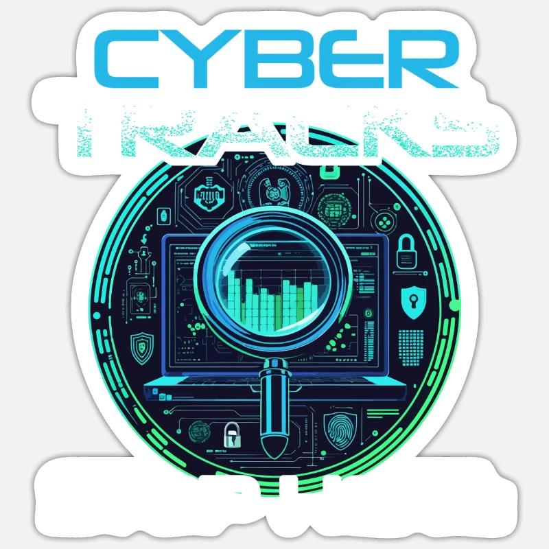 Digital Forensics Cyber Tracks Stop Here Sticker size S (10 x 10 cm)
