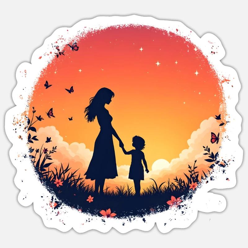 Mutter - Sticker Größe S (10 x 10 cm) - Mattweiß