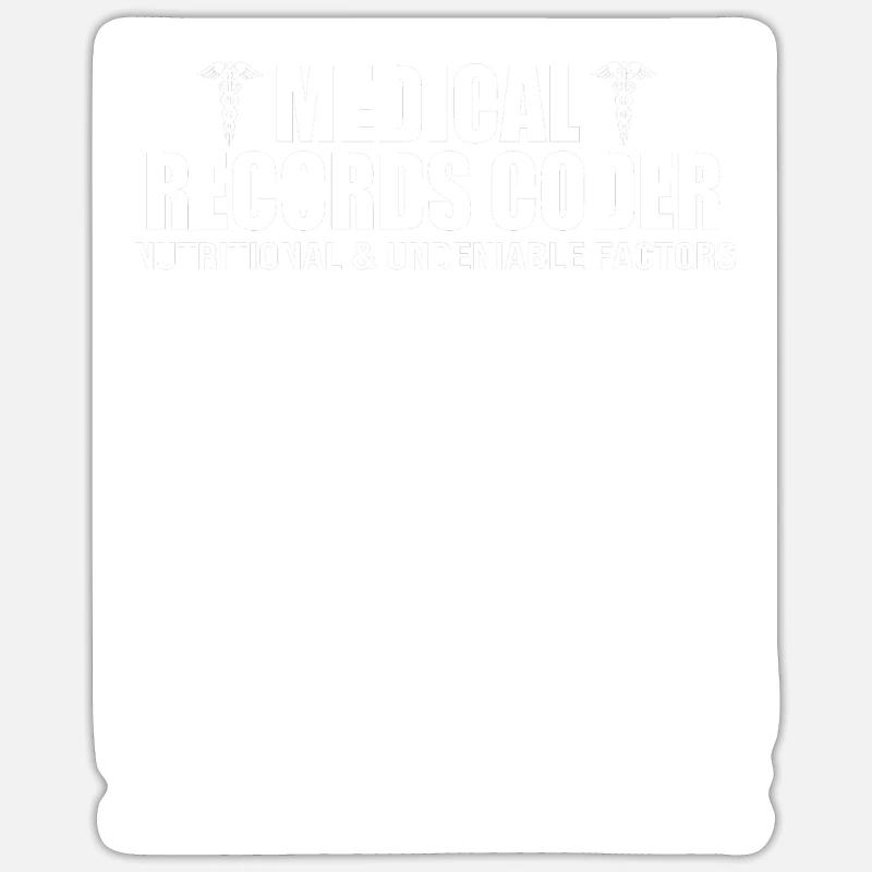 Programmeur médical Codeur médical - Sticker taille S (10 x 10 cm) - blanc mat