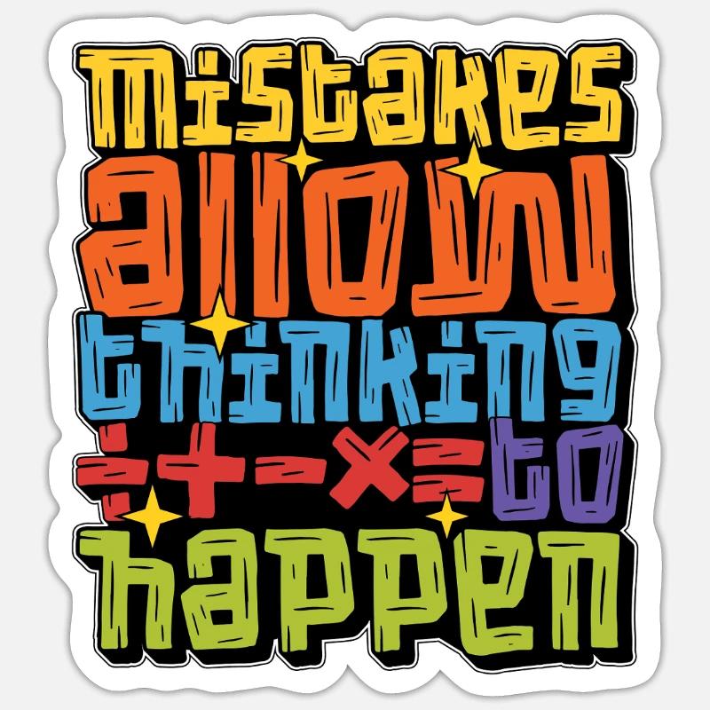 Mathematician Mistakes Allow Thinking Mathematics Sticker size S (10 x 10 cm)