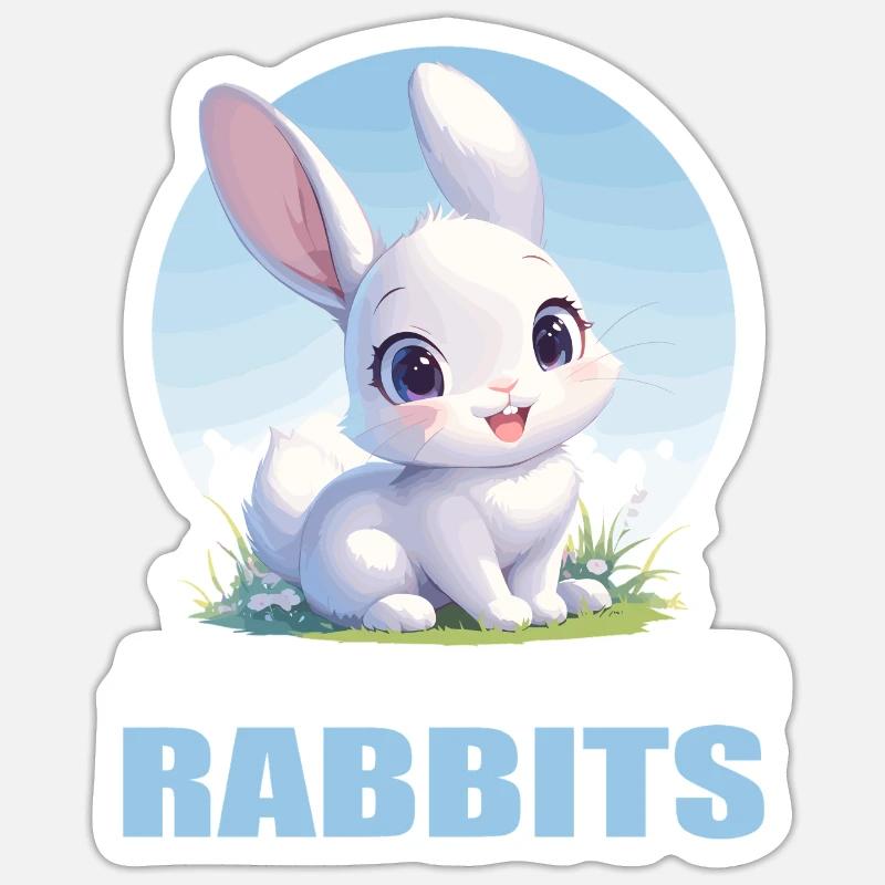 Bunny Bunny - Sticker size S (10 x 10 cm) - white matte