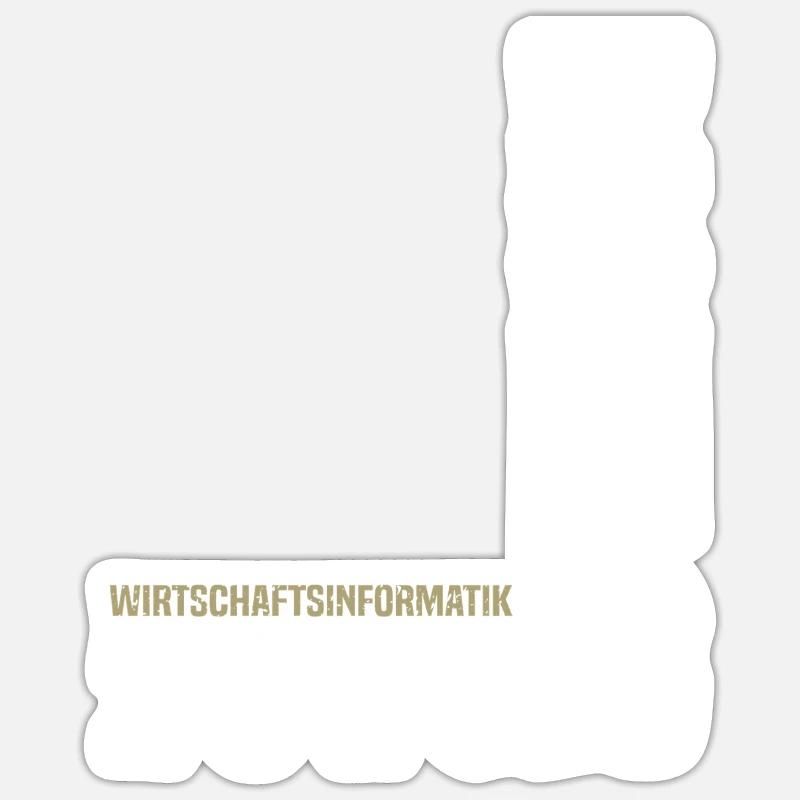 Bachelor Wirtschaftsinformatik - Sticker Größe S (10 x 10 cm) - Mattweiß