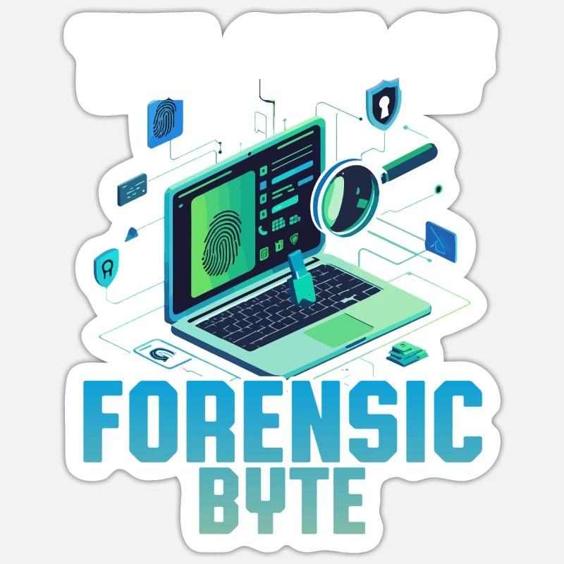 Digital Forensics The Art Of Forensic Byte Sticker size S (10 x 10 cm)