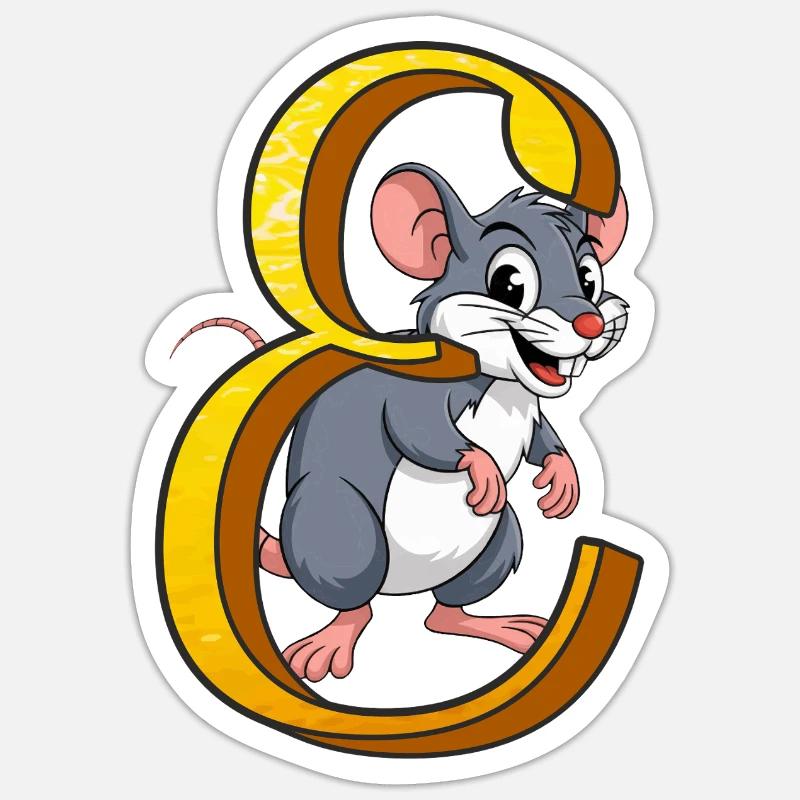 LETTRE E - Sticker taille S (10 x 10 cm) - blanc mat