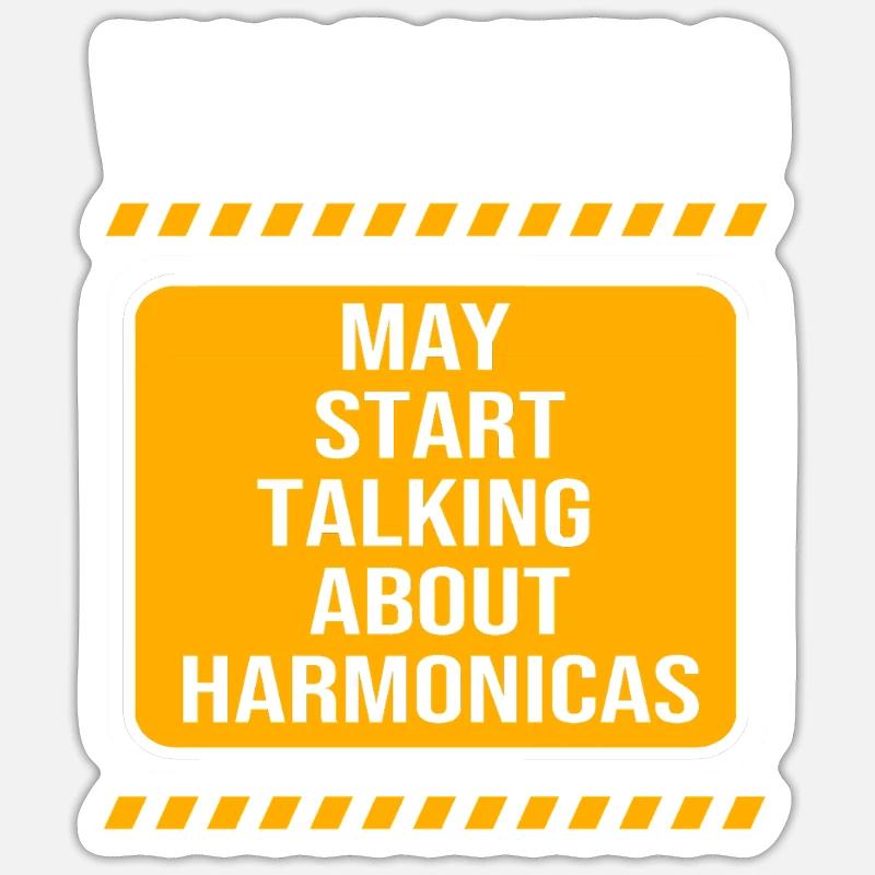 Harmonica - Sticker size S (10 x 10 cm) - white matte