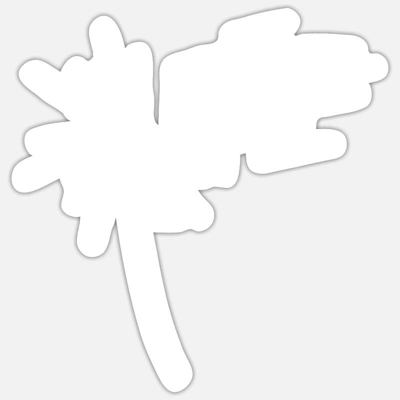 Flute player - Sticker size S (10 x 10 cm) - white matte