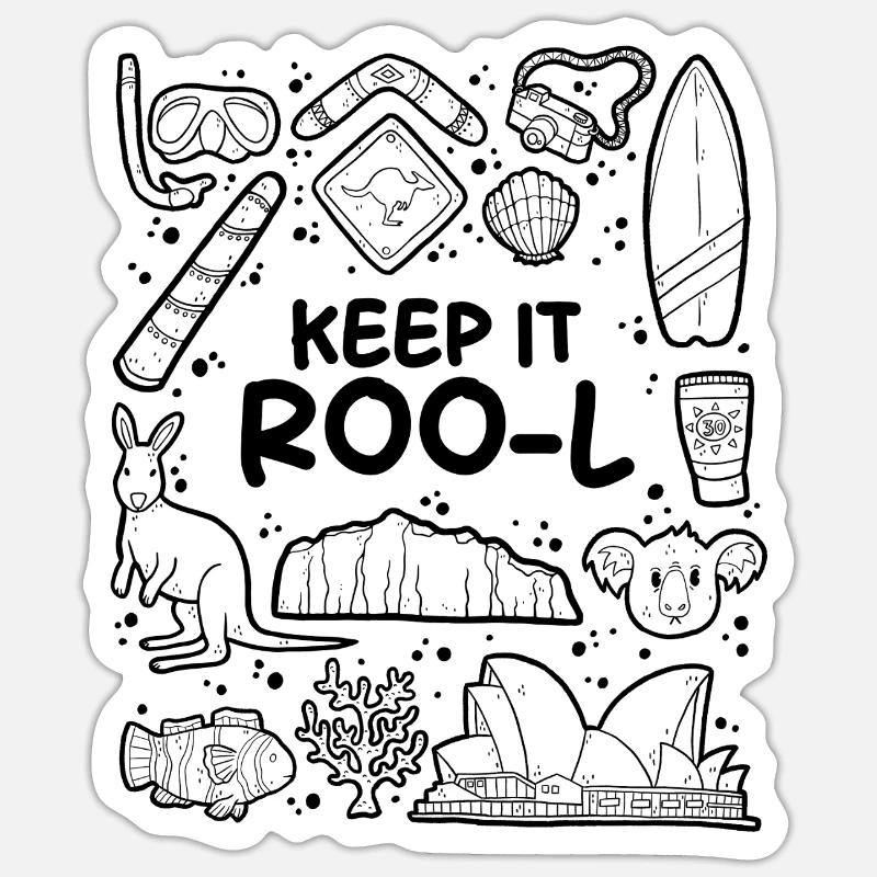 Gardez-le roo-l - Sticker taille S (10 x 10 cm) - blanc mat