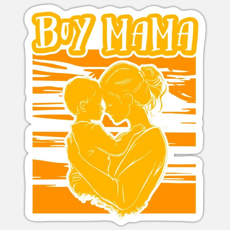 Junge Mama - Sticker Größe S (10 x 10 cm) - Mattweiß