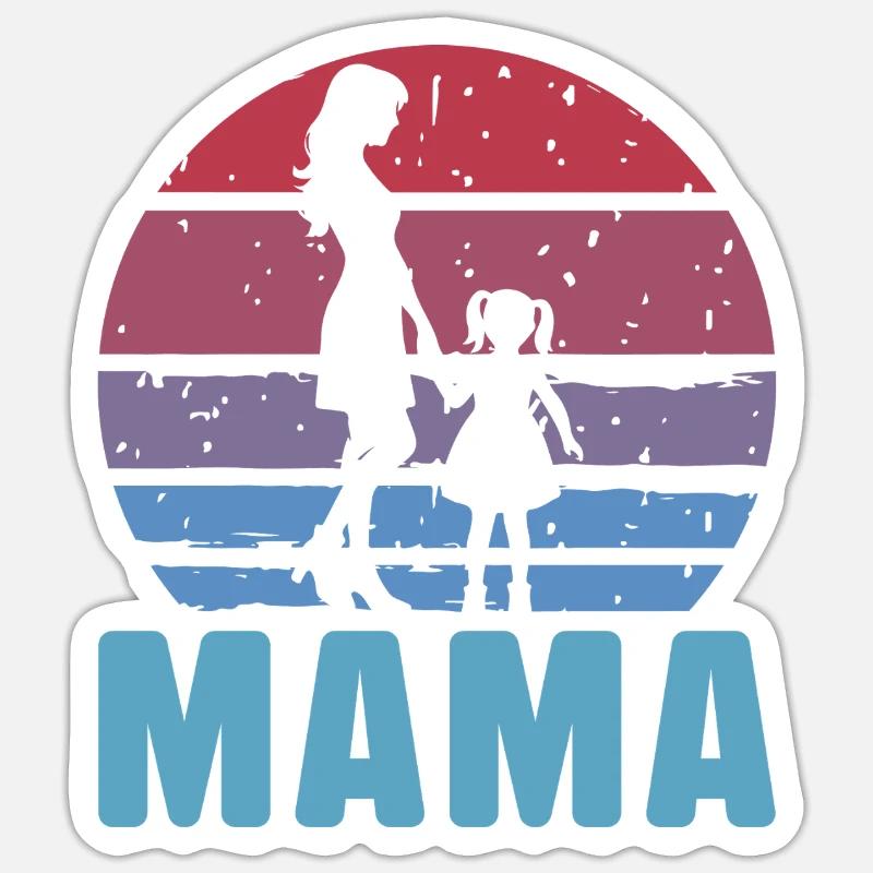 Mama - Sticker size S (10 x 10 cm) - white matte