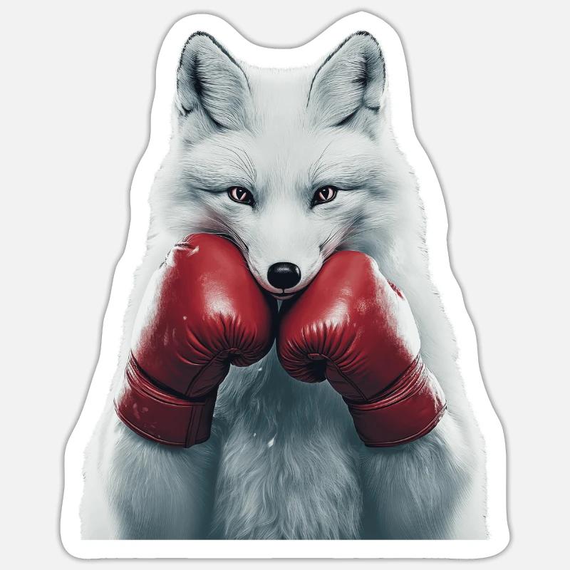 Polarfuchs - Sticker Größe S (10 x 10 cm) - Mattweiß