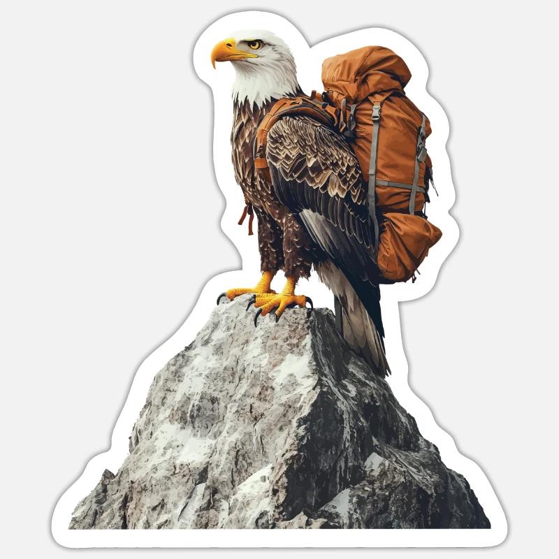 Adler - Sticker Größe S (10 x 10 cm) - Mattweiß