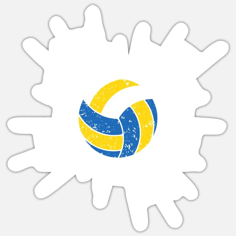 Le volleyball perce Sticker taille S (10 x 10 cm)