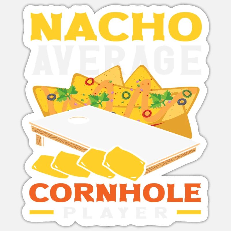 Not your average cornhole player Sticker size S (10 x 10 cm)