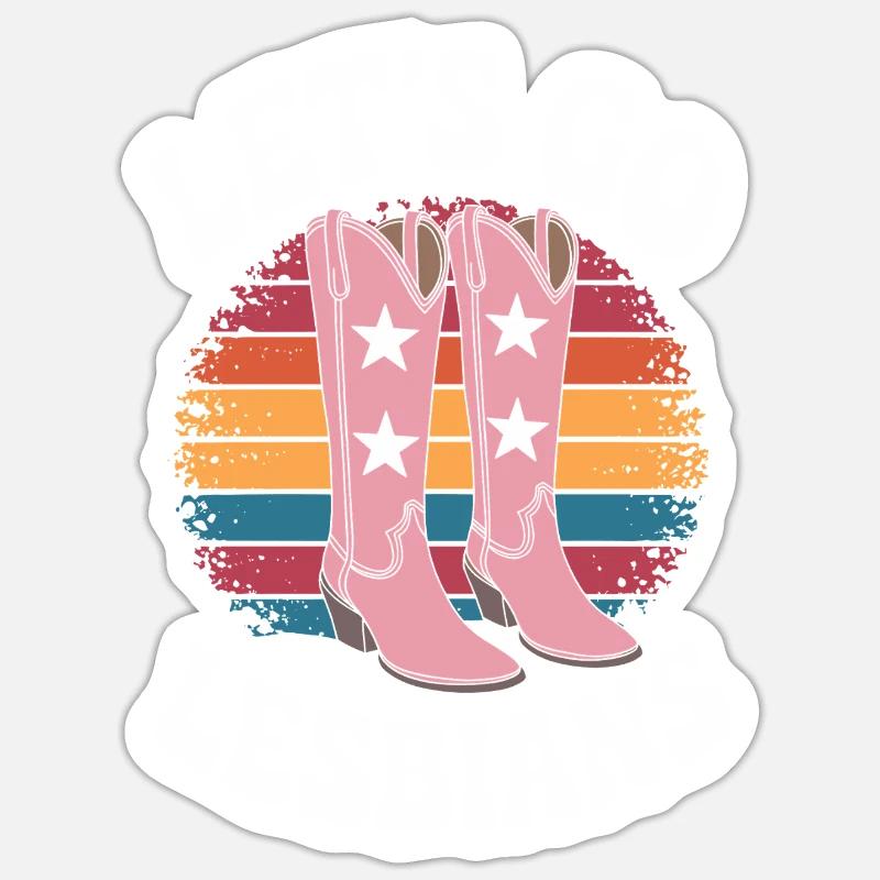 Let's Go Lesbians Lesbe Lesbisch - Sticker Größe S (10 x 10 cm) - Mattweiß