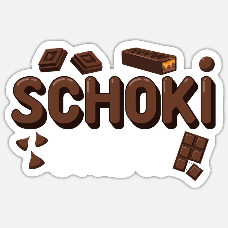 Candy Chocolate Chocolate Chocolate Crew - Sticker taille S (10 x 10 cm) - blanc mat