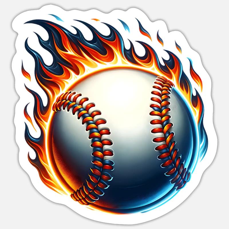 Base-ball - Sticker taille S (10 x 10 cm) - blanc mat