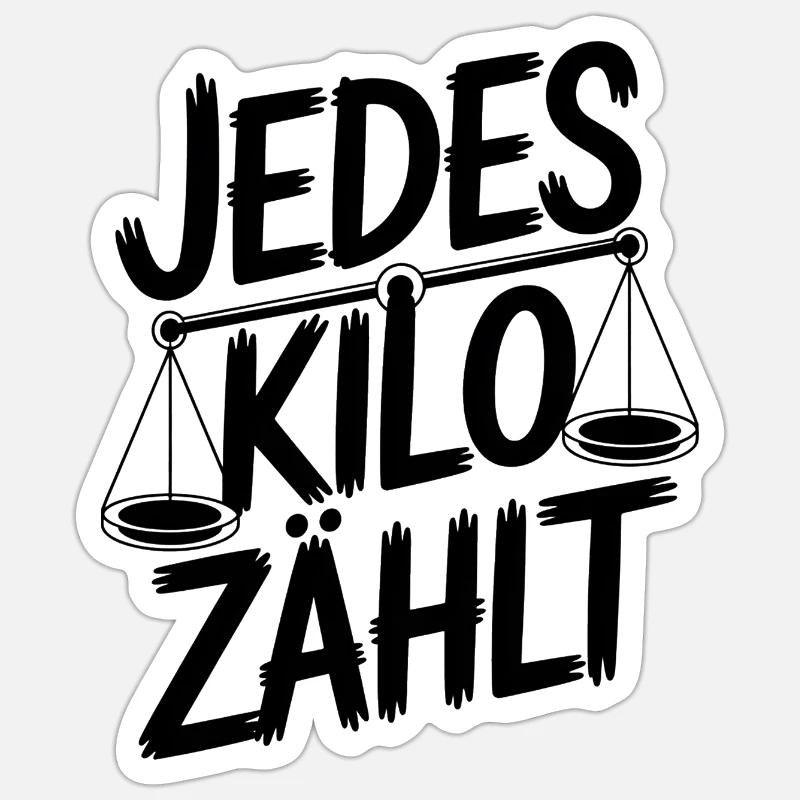 Chaque kilo compte Sticker taille S (10 x 10 cm)