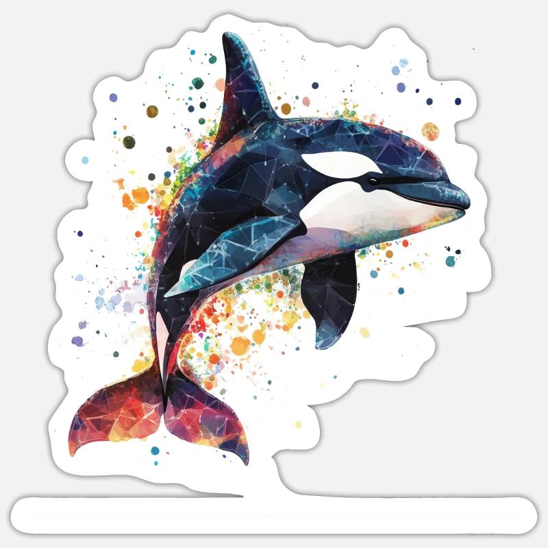 Orca - Sticker size S (10 x 10 cm) - white matte