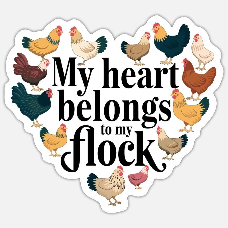 Chicken Chickens - Sticker size S (10 x 10 cm) - white matte