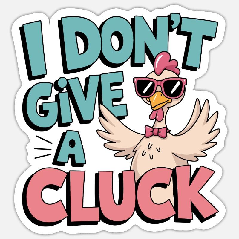 Poulets Poulets - Sticker taille S (10 x 10 cm) - blanc mat