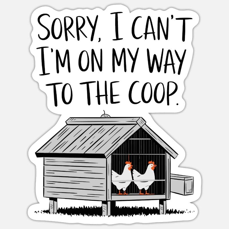 Chicken Chickens - Sticker size S (10 x 10 cm) - white matte