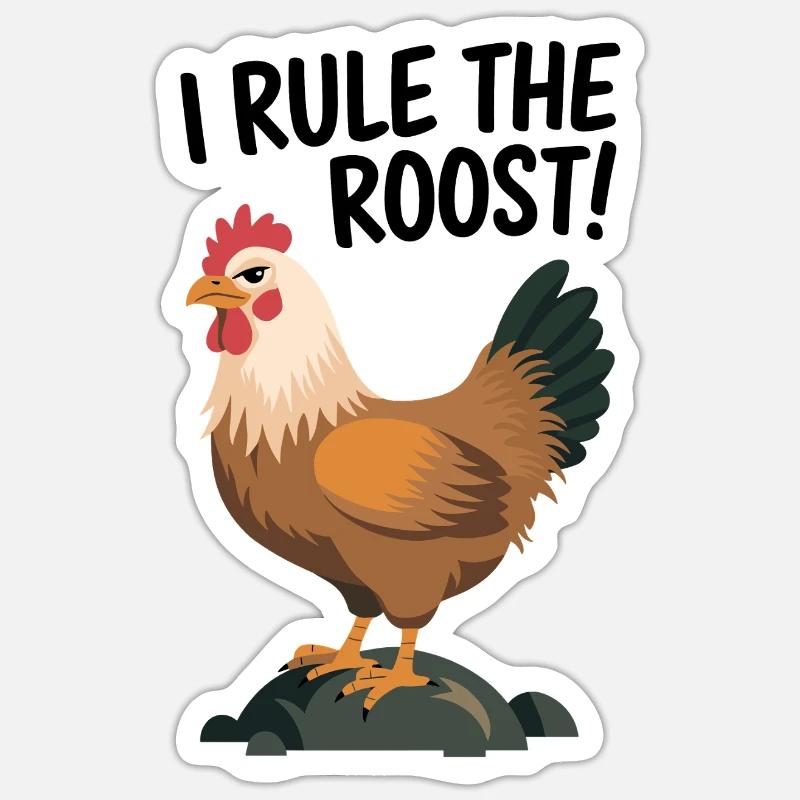 Chicken Chickens - Sticker size S (10 x 10 cm) - white matte