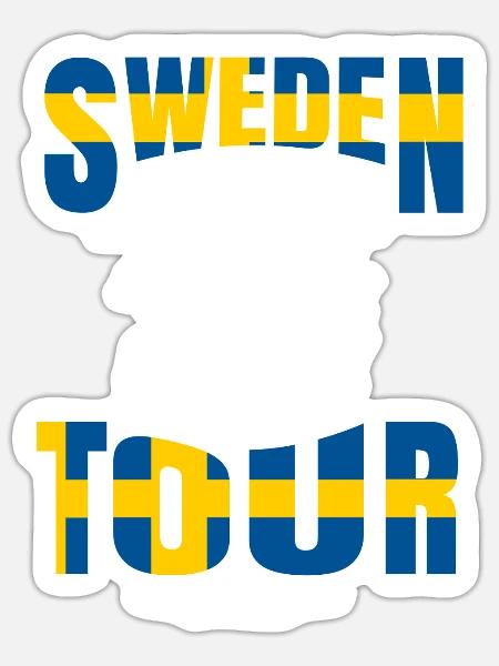 Sweden Fishing 2025 Angeltour Schweden - Sticker Größe S (10 x 10 cm) - Mattweiß