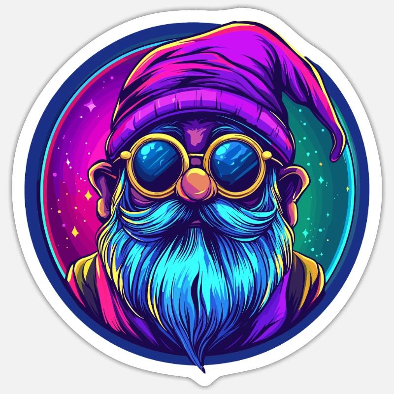 Cosmic Magic Dwarf - Sticker size S (10 x 10 cm) - white matte