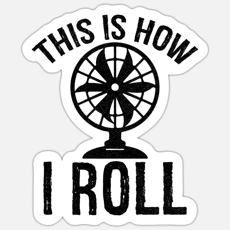 c’est comme ça que je roule Ventilateur de table Sticker taille S (10 x 10 cm)
