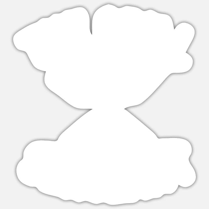 Le sergent de gril - Sticker taille S (10 x 10 cm) - blanc mat