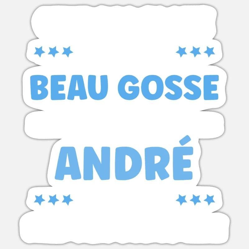Andr - Sticker taille S (10 x 10 cm) - blanc mat