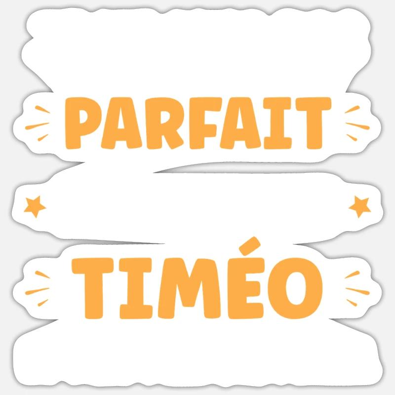 Timo - Sticker taille S (10 x 10 cm) - blanc mat