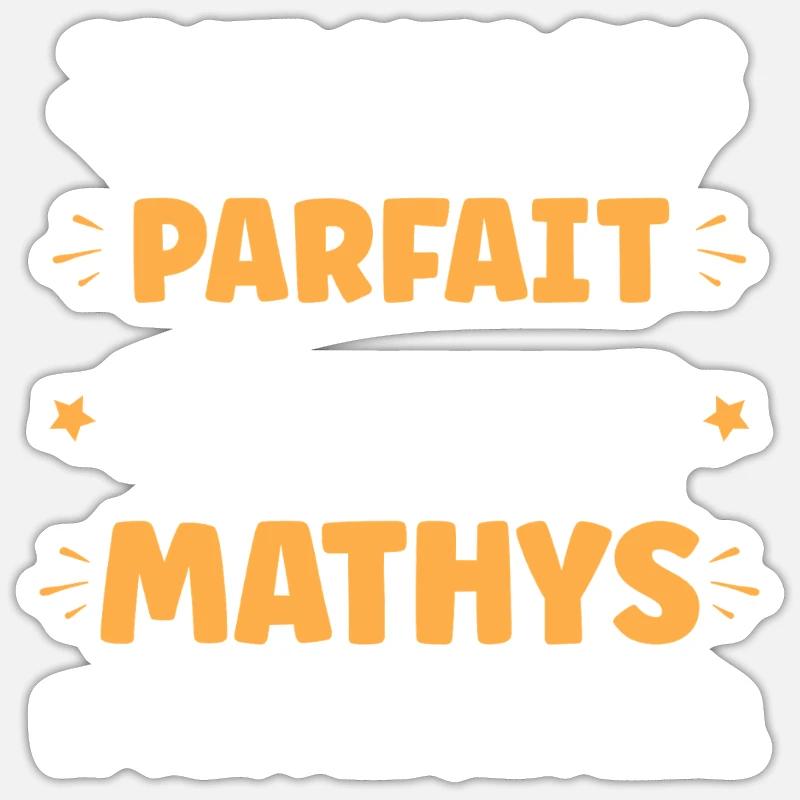 Mathys - Sticker taille S (10 x 10 cm) - blanc mat