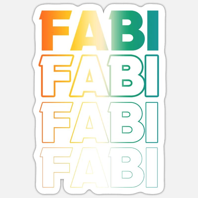 Fabian - Sticker size S (10 x 10 cm) - white matte