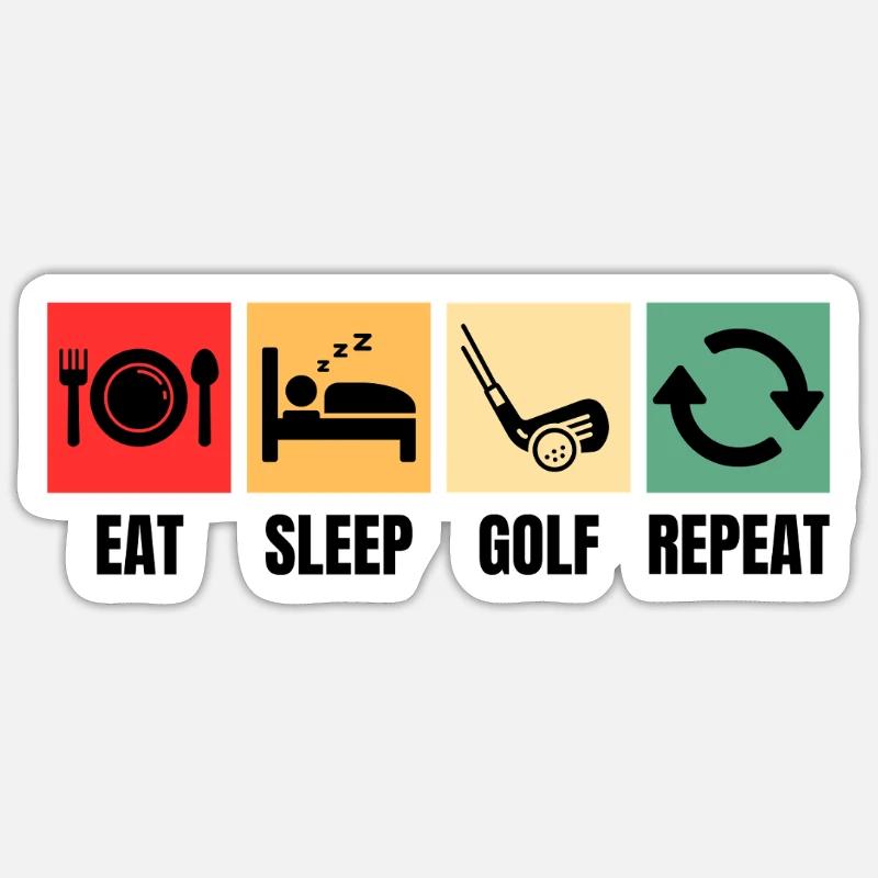 Drôle de dicton de golf pour les golfeurs Sticker taille S (10 x 10 cm)