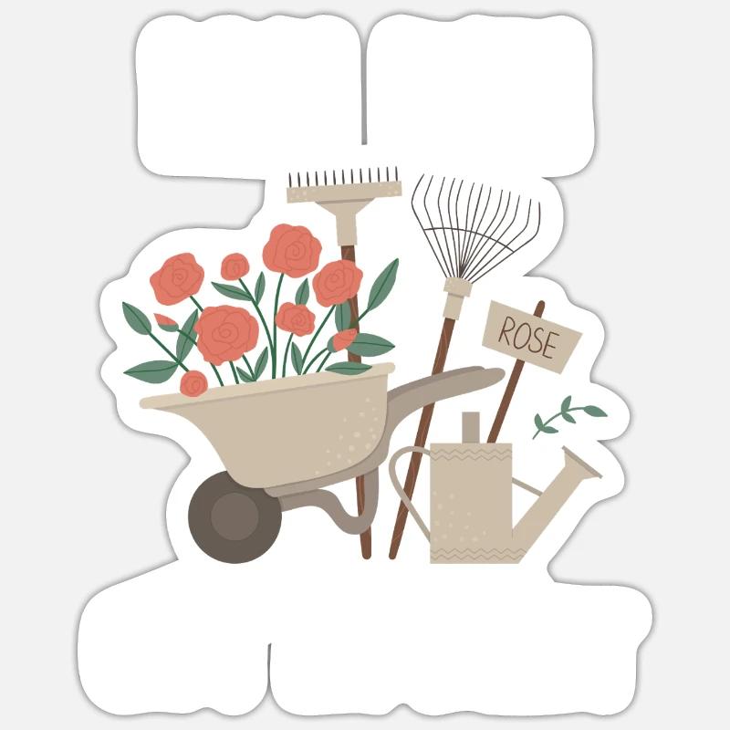 Ich Bin Gut Im Beet - Sticker Größe S (10 x 10 cm) - Mattweiß