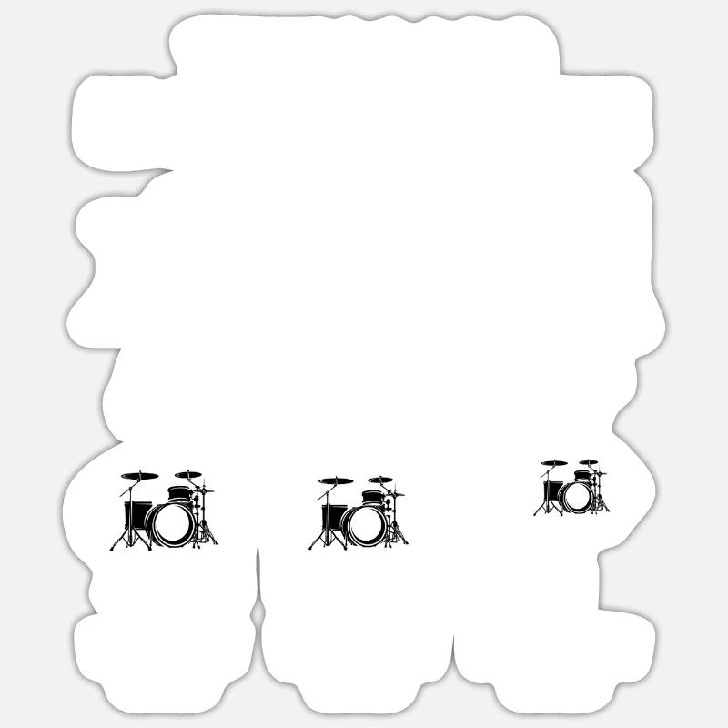 Ce que je fais pendant mon temps libre drummig drummig Sticker taille S (10 x 10 cm)