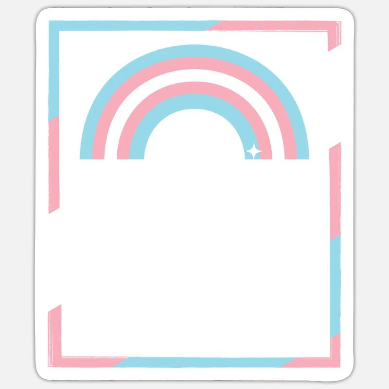 Transgender Trans LGBT Pride - Sticker Größe S (10 x 10 cm) - Mattweiß