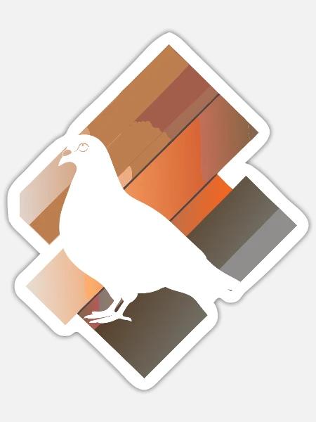 Tauben Turteltauben Taubenmist - Sticker Größe S (10 x 10 cm) - Mattweiß