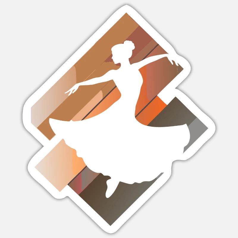 École de danse Danse Monstre de danse Sticker taille S (10 x 10 cm)